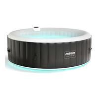 AREBOS Hidromasaje interior y exterior ⌀ 208 cm Iluminación LED con calefacción
