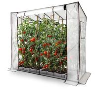 Arebos Invernadero de Tomate Invernadero de película | Invernadero Grande | Invernadero de Tomate, Invernadero con Puerta Enrollable | 200 x 77 x 170 cm Marco frío, Verduras, Flores, Frutas, jardín