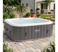 AREBOS Piscina de hidromasaje con calentamiento autoinflable interior y exterior