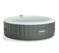 AREBOS Piscina Hidromasaje SPA Inflable Redonda Interior y Exterior 208 Cm 6 Personas 130 Chorros Masaje 1000 Litros