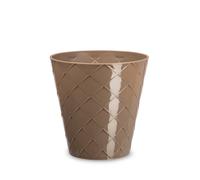 Areca Palm - Maceta Redonda Decorativa 16 cm con Textura. Taupe