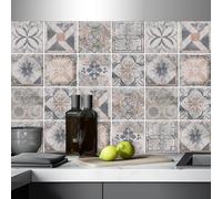 AREDE 32 x Adhesivos de Pared Azulejos / 15 x 15 cm/Pegatinas Autoadhesivos Láminas Decorativas para Decoración del Hogar, PVC Vinilos Mosaico Impermeables para Baño, Cocina y Salón / T1064