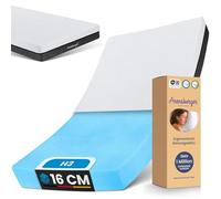 Arensberger Sara - Colchón de espuma de gel de 180 x 200 cm, 16 cm, espuma de gel NANOCELL®, dureza H3, transpirable, funda extraíble de 240 g/m², lavable hasta 60 °C, colchón enrollable