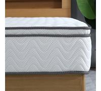 Arensberger Viktoria Colchón de 120 x 200 cm, colchón de muelles ensacados de 25 cm con espuma de gel NANOCELL® de 5 cm, dureza H2/H3/H4, colchón de muelles elásticos, colchón enrollable, certificado