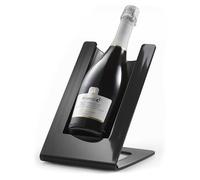 argentoè Gelette Enfriador de Botellas de Vino - Soporte Refrigerante y Glacette Térmica de Mesa - Expositor para Cava y Champagne Sin Hielo - Diseño Made in Italy (Negro)