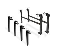 Argomaniz Pack 2 Patas para Cama Nido Parte Alta de Somier y 2 Patas Abatibles para Cama Nido o Bajo Canguro - 90 cm - para Montar en Dos Somieres de 40x30 - Color Negro - Cuens