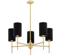 Argon Abruzzo lámpara de techo 5x7 W negro-latón 2135