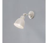 Argon Aplique de pared Emoti, beige, 1 luz, acero, Ø 10 cm