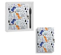 ARGUVAL DIARIO CON BOLIGRAFO MAGICO DINOSAURIOS 90P Y CERRADURA DIARIOS 13x18x2 Cms.
