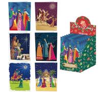 ARGUVAL Tarjetas Navideñas Reyes Magos 3D Surtidas 133x191 mm