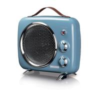 Ariete 808 - Calefactor vintage, frío y cálido, termostato ajustable, asa para fácil transporte, 2000 W, color azul claro