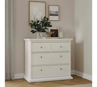 Arika - Cajonera, 96x49x87h cm Blanco, 4 Cajones