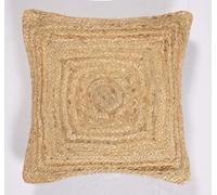 Arise Export Fundas de cojín tejidas a mano de yute natural para sofá, decoración bohemia del hogar (45.7 x 45.7 cm)