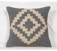 Arise Export - Paquete de 2 fundas de almohada de yute hechas a mano, estilo indio, étnico, bohemio, decorativas, hechas a mano, patchwork, decoración del hogar, fundas de cojín para regalo (18 x 18