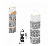ARISE SHOP-Bolsa de almacenamiento colgante 3/8 bolsillos,Algodón Lino,contenedor de decoración, bolsillo ahorrador de espacio,Organizador Colgante para Puerta Pared Baño,Armarios,Dormitorio,Cocina,20