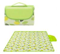 ARISE SHOP-Manta de picnic impermeable, plegable, para exteriores, playa, ligera, con forma de bolsa para viajes, camping, fiesta familiar Green 150x200cm.