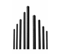 ARISE SHOP-Pack de 10 tutores de Acero plastificado para Plantas , Ideal para el Cuidado del jardín. Varillas para el Cuidado de Plantas y arboles (Color Negro) 0.8 x 90 cm