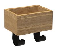 ARISE SHOP-Perchero de madera y metal con 2 colgadores y vacíabolsillos