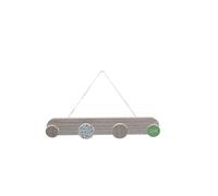 ARISE SHOP- Perchero de Pared Madera 4 Ganchos Colgador Abrigos LOVE GREEN