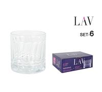 ARISE SHOP - Set 6 Vasos Wave de Cristal 330 cc y 390 cc - Ideales para Whisky, Licores y Cócteles