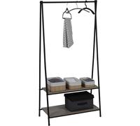 ARISE SHOPo-Perchero de Pie Confortime Blanc Y Negro Madera Metal 80 x 40 x 160 cm Black