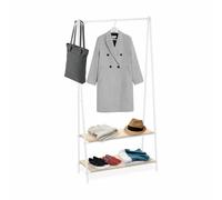 ARISE SHOPo-Perchero de Pie Confortime Blanc Y Negro Madera Metal 80 x 40 x 160 cm White