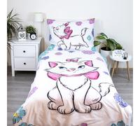 Jerry Fabrics Ropa de cama infantil reversible de algodón 140 x 200 cm, con certificado Öko-Tex Marie Aristogatos