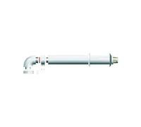 Ariston - Accesorio para Calentador de Agua Butano, Propano y Natural Next Evo X, Tubo de Salida de Humos para Calentadores Cámara Estanca, Instalación Horizontal, Fabricado para Instalación en España