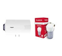 Ariston Blu1 Eco H - Termo Eléctrico 80 Litros + Filtro Antical, kit polifosfatos para calentador