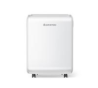 Ariston, Deos 12 - Deshumidificador Silencioso Bajo Consumo con Ruedas y Temporizador, 12L/día, Deshumidificadores de Humedad 35m², 22.5x35x47cm - Dehumidifier Fabricado para Instalación en España