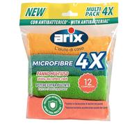 Arix | 48 microfibras multiusos con antibacteriano 30 x 30 cm, paños de microfibra para limpieza, poder extra limpiador, apto para todas las superficies, paño multifuncional reutilizable - 12 paquetes