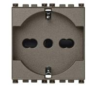 ARKE' METAL PRESA 2P+T 16A UNIVERSAL METAL 2 MODULES 19210.M