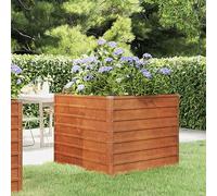 ARKEM Arriate Oxidado de Acero corten 100x100x77 cm Jardinera Macetas Maceteros Plantas Flores Huerto