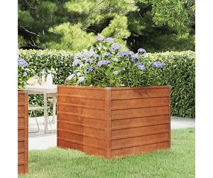 ARKEM Arriate Oxidado de Acero corten 100x100x77 cm Jardinera Macetas Maceteros Plantas Flores Huerto