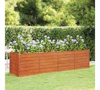 ARKEM Arriate Oxidado de Acero corten 320x80x77 cm Maceteros Grandes Exterior Macetero Alto