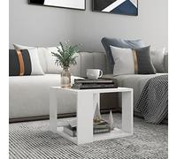 ARKEM Mesa de Centro de Madera contrachapada Blanco 40x40x30 cm Mesa Auxiliar Salon Mesa de Salon pequeña mesas auxiliares pequeñas Mesa de Centro