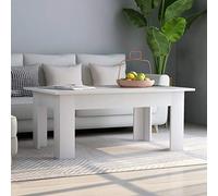 ARKEM Mesa de Centro Madera contrachapada mesas auxiliares para Salon mesas de Centro Mueble Auxiliar salón Blanco 100x60x42 cm