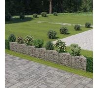 ARKEM Muro de gaviones de Acero 450x30x50 cm Jardín Patio al Aire Libre Decoración Plantador