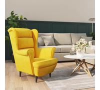 ARKEM Sillón de Terciopelo Amarillo Mostaza Sillones para Personas Mayores Sofá Relax