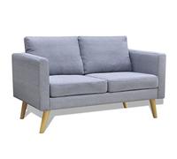 ARKEM Sofá de 2 plazas de Tela Gris Claro Sofa Cama 2 Plazas Barato Sofas PequeñOs