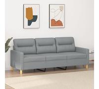 ARKEM Sofá de 3 plazas de Tela Gris Claro 180 cm Sofá Cama 3 Plazas Sofas De Salon Cheslong