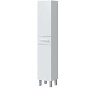 ARKITMOBEL Columna de Baño Athena Estilo Contemporáneo 2 Puertas y 1 cajón Color Blanco Brillo 182x35x31 cm