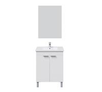 ARKITMOBEL Habitdesign Mueble de baño LC1 2 puertas con espejo Blanco brillo 60x80x45 cm