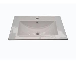 Arkitmobel Venus - Lavabo cerámico, 60 x 45 x 16 cm, color blanco