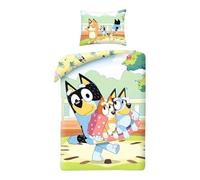 Arlis Bluey - Juego de funda nórdica reversible (140 x 200 cm + 65 x 65 cm), color azul