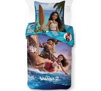 Arlis Juego de funda nórdica Vaiana de algodón, juego de cama reversible de 140 x 200 cm, funda de almohada de 65 x 65 cm, 100% algodón (juego Vaiana 2)