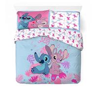arlis Parure de edredón Stitch de algodón para 2 personas, edredón reversible 240 x 220 cm, 2 fundas de almohada 65 x 65 cm, 100% algodón (Parure Stitch-a)
