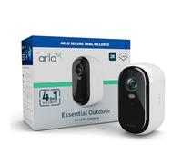 Arlo Cámara WiFi exterior Essential 2 2K, sin cables, 6 meses batería, visión nocturna color, Blanca