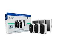 Arlo Cámara de seguridad exterior Essential 2 – Pack 3 cámaras 2K con 3 paneles solares