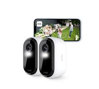 Arlo Essential 2 Camara Vigilancia WiFi Exterior HD, Camara Vigilancia WiFi Interior, Sensor de Movimiento, Alarmas Para Casa, Visión Nocturna En Color, Prueba Arlo Secure Incluida, 2 Cámaras, Blancas
